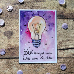 Postkarte "Glühlampe"