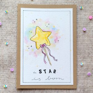 Grußkarte "a star is born"