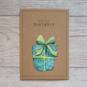 Grußkarte "Geburtstagsgeschenk blau"