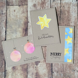 handgemaltes Kartenset "Weihnachten"