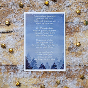 Postkarte "Schnee-Gedicht"