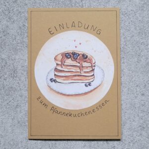 Einladungskarte "Pfannekuchen"
